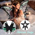 thumbnail image 3 of WETRBWEH Fairy Wings for Adults and Girls, Black Fairy Costume Set with Floral Garland, Wand, Butterfly Wings Halloween Cosplay Costume for Girls, 3 of 6