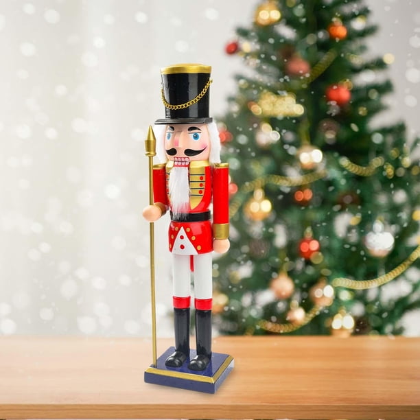 Casse-Noisette En Bois Noël 15 Cm – Décoration Traditionnelle Artisanale – Ornement Cheminée & Sapin