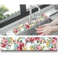 thumbnail image 2 of Kitchen Sink Splash Guard Faucet Mat -1 PC Super Absorbent Fast Drying Mat Sink Gadgets-Splash Guard Behind Faucet Drip Catcher for Kitchen, Bathroom,Sink Mat, Dish Drying Mat, Bathroom(23.5" X 5.5" ), 2 of 5