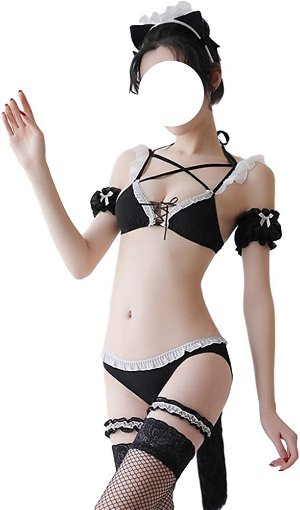 Lingerie for Women for Sex Sexy Cute Cat Lace Lingerie Set Lolita Anime Cosplay Costumes photo
