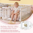 thumbnail image 4 of Sesslife Full Size Floor Bed with High Fence & Door, Wood Full Floor Bed with Salts and 21.5” Safety Guardrails, Montessori Floor Bed, Full Bed Frame for Kids Boys Girls, No Box Spring Needed, White, 4 of 8