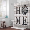 thumbnail image 6 of Vintage Home Shower Curtain for Bathroom Decor, Windmill Word on Rustic Wooden Grain Waterproof Fabric Shower Curtain, 72"x78" Set with 12 Hooks, 6 of 9