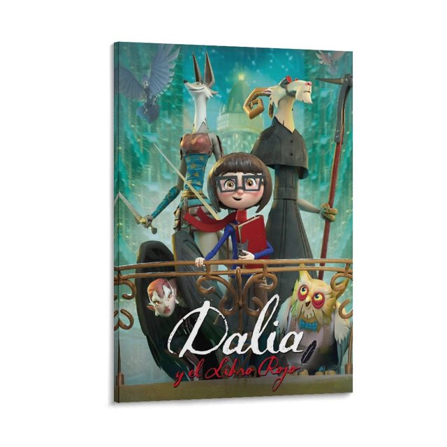 Dalia y el libro rojo Cuadro decorativo colgante - Arte de pared - Póster enmarcado - Decoración de pared - Regalos para familia, amigos y aficionados 20*30 cm