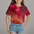 thumbnail image 2 of Godom Girls Tee Shirt Short Sleeve Round Neck Cotton T-Shirt Girls Summer T Shirts, 2 of 4