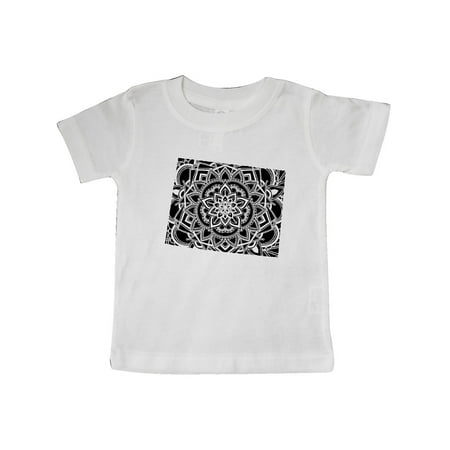 

Inktastic Wyoming Silhouette Mandala Gift Baby Boy or Baby Girl T-Shirt