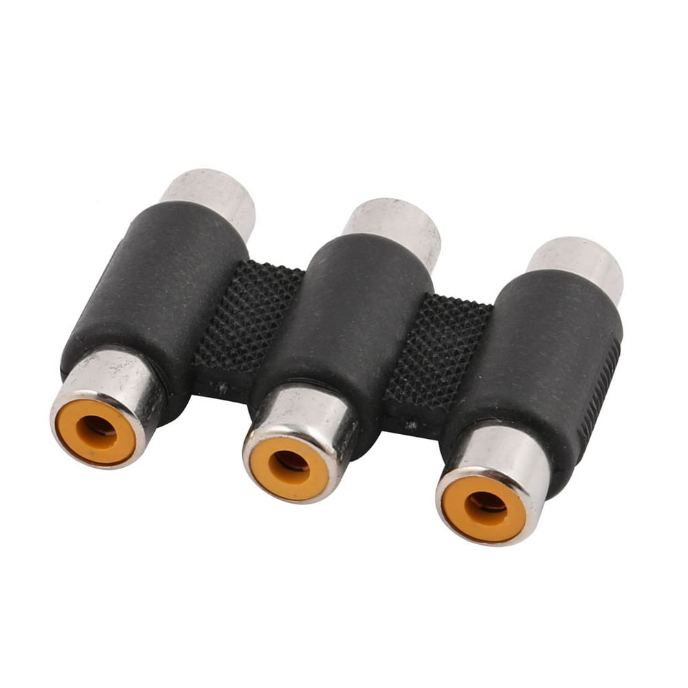 Triple 3 RCA Female to Female Audio Extension Coupler Adapter Connector