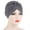 Gray, variant on Babysbule Hats for Women Winter Women Beading India Hat Muslim Ruffle Chemo Hat Beanie Wrap Cap