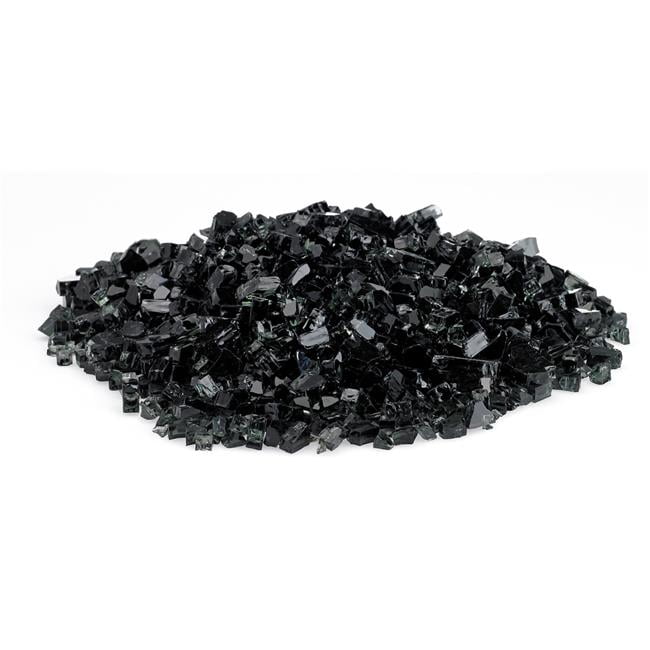 1/2 inch black fire glass, 10lb jar