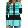 thumbnail image 2 of Long Sleeve Shirts for Women Crew Neck Casual Fall Fashion Blouses Basic Tunic Tops Dressy Work Clothes, 2 of 6