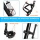 thumbnail image 3 of Portavasos para bicicleta, portabotellas 2 en 1, portabotellas de aleación de aluminio, portavasos giratorio universal para manillar de bicicleta, motocicleta, MTB, barco, andador, silla de ruedas, cochecito negro JM JM, 3 of 5