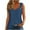 Navy, variant on Wyobmus Womens Dressy Tank Tops 2025 Trendy Sleeveless O-Ring Shoulder Button Tops Solid Color V Neck T-Shirt Loose Going Out Clouse S-2X Blue