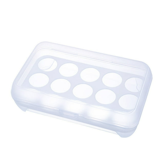 Caja para huevos, 15 rejillas para almacenamiento de huevos, contenedor para huevos, soporte para huevos meticulosamente diseñado