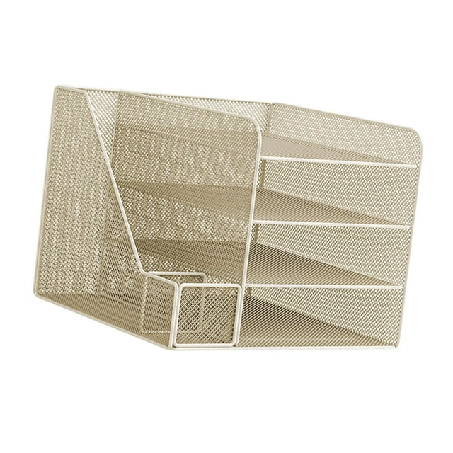 Organizador de mesa Bandeja para cartas de papel Ligero Creativo Multifunción Portátil Beige