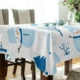 thumbnail image 5 of Yayeee Tablecloths 54" x 54" Rectangle Wrinkle Resistant Party Table Cover, Blue Simple Cartoon Snowmen, 5 of 8