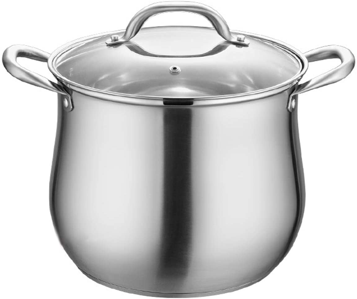 3.7 Quart Cooking Soup Pot with Lid, Small Nonstick Soup Pot with Lid,  Round Small Soup Pot 3.3 L, Blue Nonstick Induction Stock Pot, 100% Bpa  Free