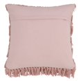 thumbnail image 2 of Fennco Styles Bohemian Woven Fringes Down Filled 18 x 18 Inch Cotton Throw Pillow with Case & Insert - Rose, 2 of 3