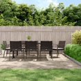 thumbnail image 1 of vidaXL 9 Piece Garden Dining Set with Cushions Poly Rattan and Steel, 1 of 5