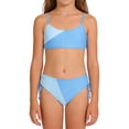 thumbnail image 2 of EliteGoogv Big Girls Two Pieces Swimsuits s Spaghetti Straps Bikini Sets Color Block Stretchy Bathing Suit Vacation Swimsuit Swimwear For Girls,Sky Blue,11-12Y, 2 of 5