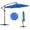Blue, variant on Gianna Outdoor Patio Umbrella, 10ft Offset Hanging Patio Umbrella with Aluminum Stand, 8 Ribs, UV Protection for Pool Garden Backyard Market, Khaki