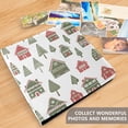 thumbnail image 4 of FORMRS 3 Ring Photo Album 4"x6" Self Adhesive Large Capacity PU Leather Cover, Green Christmas House, 4 of 8