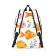 thumbnail image 4 of Casual Canvas Backpack Without Interlayer Large Capacity Stick Bag Design For Outdoor Shopping Office Outdoor Sports Cute Fish Medium, 4 of 7