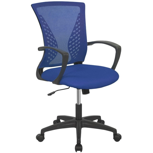 BestOffice Office Chair Ergonomic Mesh, Lumbar Support Armrest Rolling Swivel Adjustable for Adults, Blue