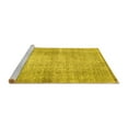 thumbnail image 2 of Ahgly Company Machine Washable Indoor Rectangle Abstract Yellow Contemporary Area Rugs, 2' x 4', 2 of 4