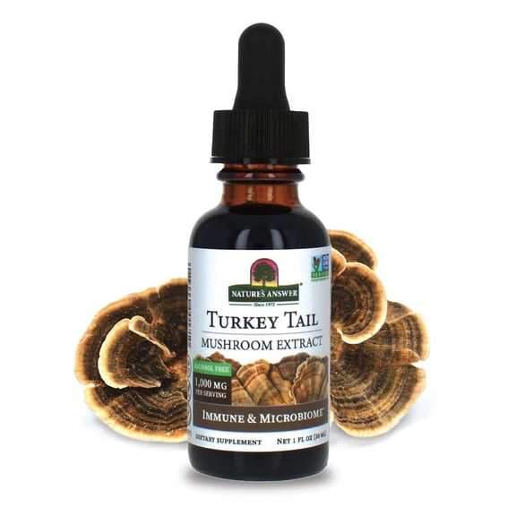 Nature's Answer Turkey Tail Mushroom Extract, Alcohol Free, 1 fl oz