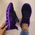 thumbnail image 2 of Women's Purple Black Breathable Running Sneakers - Comfortable Athletic Shoes for Workout&Walking, 2 of 6
