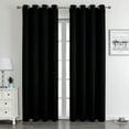 thumbnail image 1 of Nvzi Cortinas negras para dormitorio, 132*214 cm, 1 pieza, cortinas con ojales, fáciles de instalar - Cortinas opacas de poliéster de primera calidad para dormitorio y decoración del hogar., 1 of 5