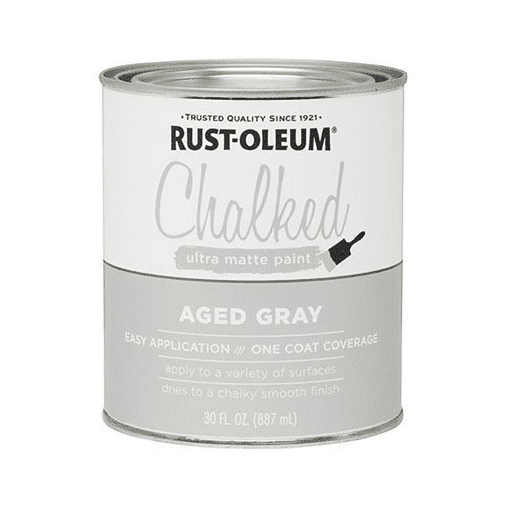 Rust-Oleum 285143 Ultra Matte Interior Chalked Paint 30 oz,  Aged Gray