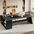 thumbnail image 4 of Tribesigns 78" L-Shaped Executive Desk, Large Office Desk with Drawers and Lateral File Cabinet, 4 of 6