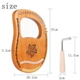 thumbnail image 2 of , arpa de 16 cuerdas cuerpo con llave de afinación de cuerda, gran música, principiantes, , adultos Gloria arpa lira 16 cuerdas, 2 of 9