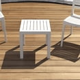 thumbnail image 4 of Home Square 2 Piece Square Resin Patio Side Table Set in White, 4 of 10