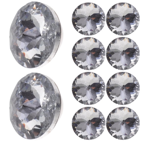 FENGGUIQU 20Pcs Crystal Design Upholstery Buttons Clear Decorative Buttons for Sofa Furniture
