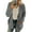 Dark Gray 3XL, variant on Winter Women Jacket with Double Pockets Thick Fleece Single-breasted Cardigan Long Sleeves Warm Windproof Heat Retention Outdoor Coat