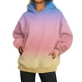 thumbnail image 1 of MesaSe Femmes de la Mode Quotidienne Polyvalent Casual Sweat-Shirts à Col Rond Manches Longues Gradient Top Sweat-Shirts Rose M, 1 of 5