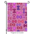 thumbnail image 2 of Cute Girly Pink and Purple Bows Pattern Garden Yard Flag, 2 of 3