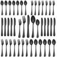 thumbnail image 1 of 20 Piece Matte Black Silverware Set Service for 4,Stainless Steel Flatware Set,Kitchen Tableware Set,Cutlery Set for Home and Restaurant,Include Knife Fork Spoon Set,Satin Finish,Dishwasher Safe, 1 of 5