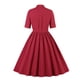 thumbnail image 3 of Moda mujer verano Retro Casual Pullover Color sólido Sexy manga corta vestido largo Fridja  bnh527, 3 of 5