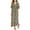 Beige, variant on INC Womens Beige Unlined Pullover Tie Belt Animal Print Elbow Sleeve Surplice Neckline Maxi Fit + Flare Dress XL