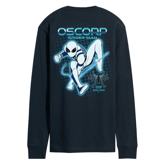 Marvel Your Friendly Neighborhood Spider-Man - Oscorp Spidey - Adult Long Sleeve Graphic T-Shirt