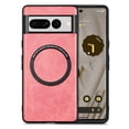 thumbnail image 1 of Jiahe Cover for Google Pixel 7 Pro Magnetic Shockproof PU Leather Slim Fit Lightweight Wireless Charging Classical Phone Case Cover, Pink, 1 of 8