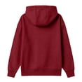 thumbnail image 4 of Nestiefly Men's Oversized Zip Up Relaxed Fit Hoodie Fleece Fall Long Sleeve Winter Jackets with Pockets Wine XL, 4 of 5