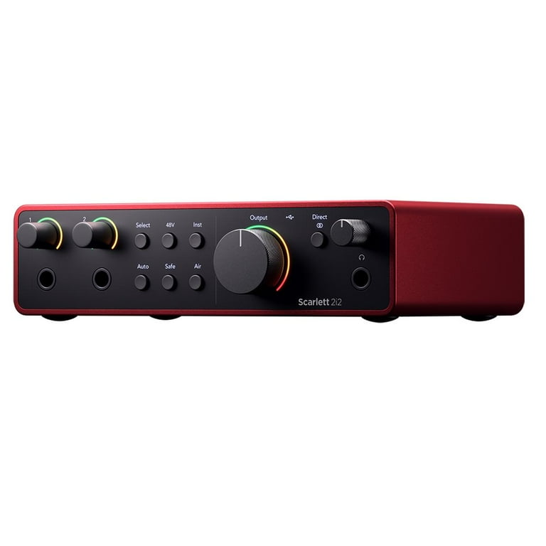 Focusrite Scarlett 2i2 4th Gen USB Audio Interface with Mic, XLR