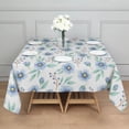 thumbnail image 3 of Pioneer Flower Floral Print Pattern Square Tablecloth, Waterproof Wipeable Spillproof Washable Table Cover for Home Kitchen Party Decor, 52"x52", 3 of 6