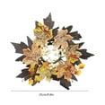 thumbnail image 3 of Eolstice Pumpkin Maple Leaf Berry Candle Holders, Thanksgiving Halloween Scented Wreath, Table Centerpiece Decor, Fall Festival Decorative Ring, 3 of 6