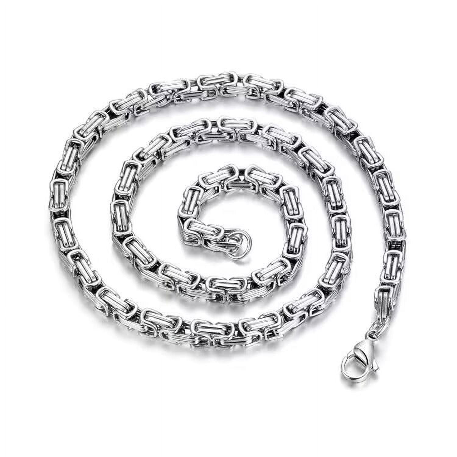 Fashion Trend Hip-Hop Stainless Steel Necklace for Men - Versatile American Style Titanium Steel Emperor Link Necklace