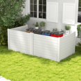 thumbnail image 3 of Costway 48"L x 37.5"H Air Conditioner Fence Screen Panel Kit with 3 Ground Stakes White, 3 of 10