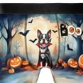 thumbnail image 4 of Happy Halloween Vampire Boston Terrier BOO with Pumpkins Fun and Spooky All Over Print Boxer Briefs Underwear for Men Dad Gentleman Dog Lover Gifts - 00018, 4 of 6